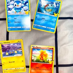 Pokémon packs with four cards